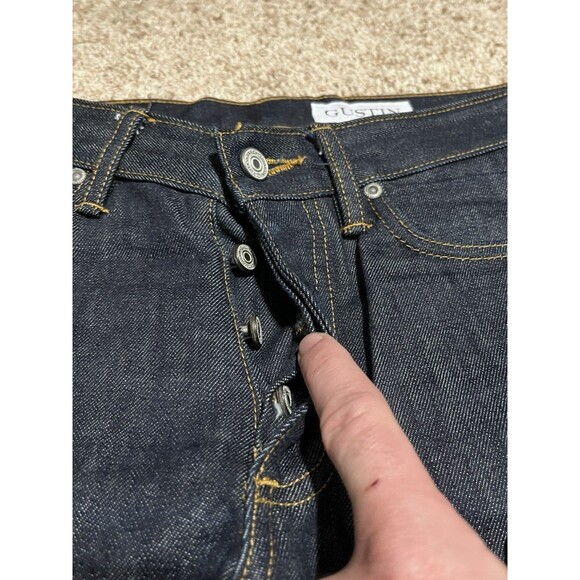 GUSTIN #68 THE 1968 Slim Fit Selvedge Raw Blue Denim Jeans 31x36 California EUC - Picture 6 of 15